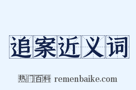 追案近义词是什么意思的图片